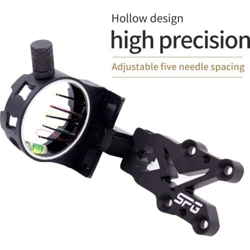 SPG Archery Bow Aluminium Alloy Good Performance 5 Pin Sight Compound Bow Sight