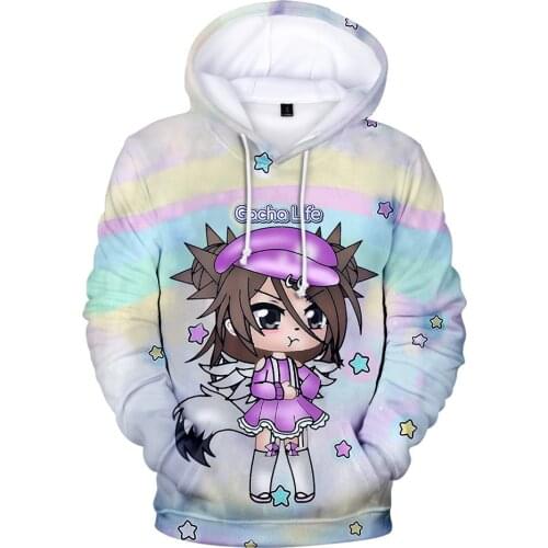 3D Print Game Gacha Life Sweatshirt Boys/girls Hoodies Fashion Streetwear Childrens Long Sleeve Gacha Life Kids Clothes