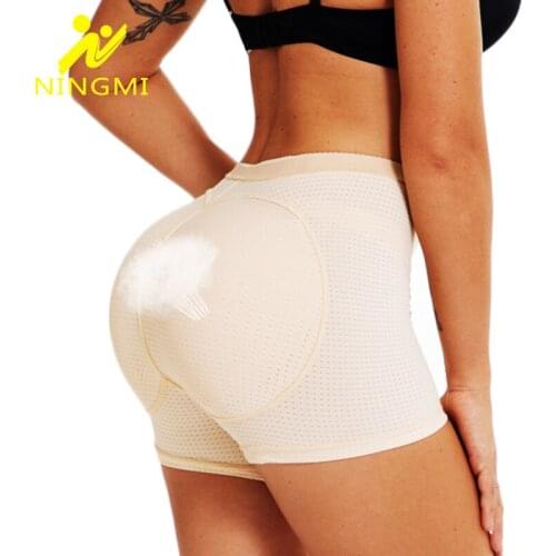 NINGMI Booty Hip Enhancer Invisible Butt Lifter Women Body Shapers Big Ass Push Up Panty Waist Trainer Shapewear Control Panties