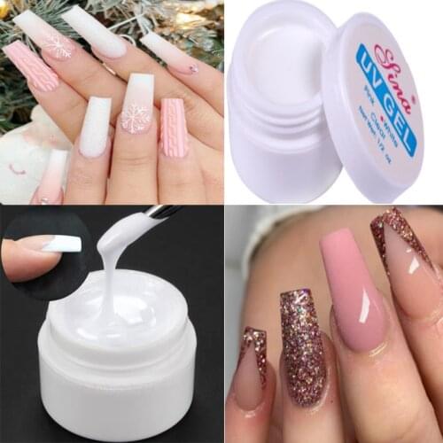 15ml Uv Nail Gel Pink White Transparent Quick Building Nail Art False Extension basic styling Nail polish Sticker Phototherapy