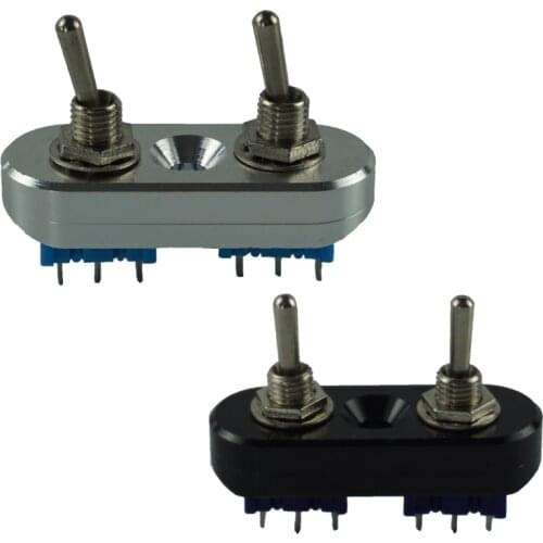 Universal Aluminum Motorcycle Handlebar Switch For Horn Headlight ON/OFF/ON Button Black and Silver Toggle Grip switch