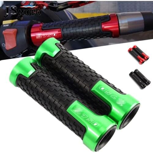 Z750 Logo Motorcycle CNC Aluminum Anti-Slip Handle Bar Handlebar Hand Grip For Kawasaki Z-750 Z750R Z750S 2015-2020 High Quality