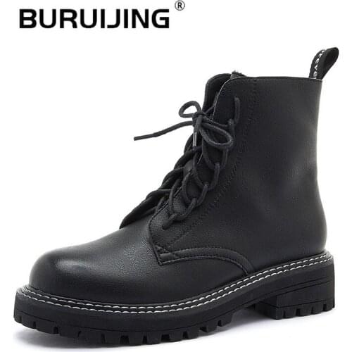 Women Ankle Boots Work Boots Women Leather Boots winter Autumn Botas Mujer Female Comfortable Shoes