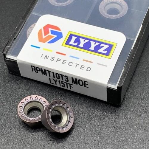 10Pcs Milling Tools RPMT10T3 MOE LY15TF Carbide inserts Cutting Tool CNC Tools Lathe tools Lathe cutter