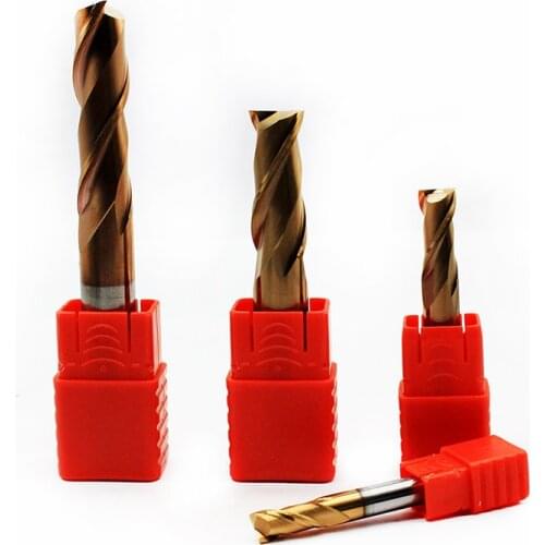 12mm 14mm 16mm 18mm 20mm 2 flute HRC60 tungsten carbide flat square Flat end milling cutter spiral bit CNC