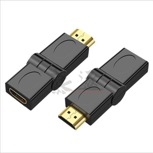 HDMI-compatible Male to HDMI Female Cable Adapter Converter Right Angle 180 Degrees Rotate Extender for 3D 1080P HDTV XBOX DVD