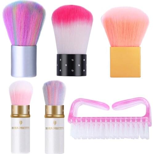 BORN PRETTY Nail Cleaning Nail Brush Tools File Acrylic UV Soft Remove Dust Nail Art Care Pedicure Small Angle Clean Nail Art To