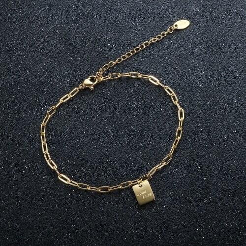 Fashion Good Luck Lock Charm Anklet For Women Adjustable Gold Color Anklets Bracelets On Leg Foot Summer Beach Jewelry Gift