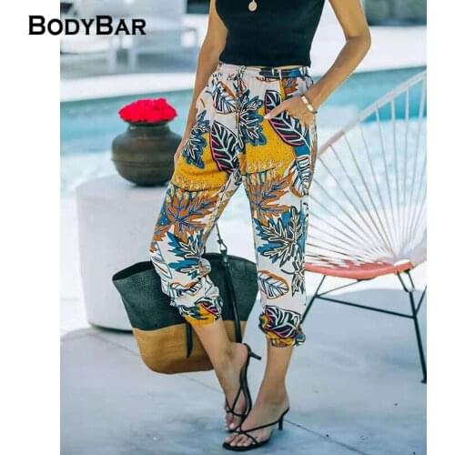 Printed Casual Trousers Women Summer Elastic Wide Loose-beam Pants High-waist Large Sizes Women 5XL Fashion Sweatpant For Hiking