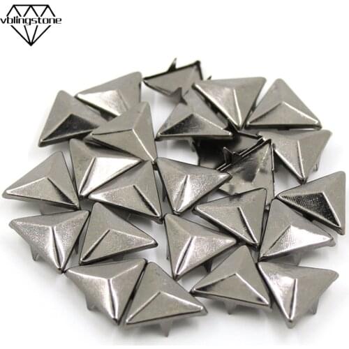 100Pcs Black 3 Claws Rivets 12/16MM Metal Spikes Studs Rivets For Leather Thorns On Clothes Bracelet Bags Punk Accessories