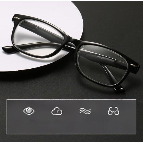 CLARA VIDA 2021 New 2 Pieces !!!Ultra-light Retro Black Frame Reading Glasses Women Men +1.0 +1.5 +2.0 To +4.0