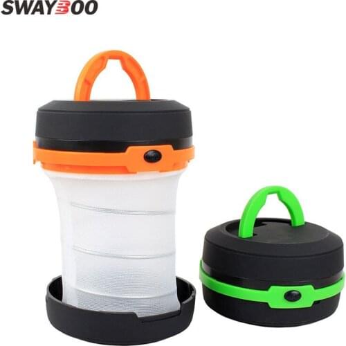 Swayboo Camping light flashlight two in one LED spring outdoor camping light telescopic folding tent pony light portable lamp