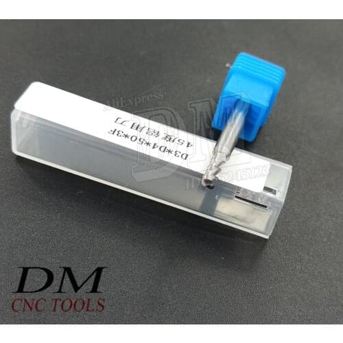 AL-HRC45D3x50-3F Straight Shank End Mill For Aluminum With 3mm Shank Milling Attachment Lathe Tools Metalworking