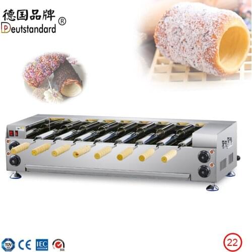 3kw horizontal chimney rolling machine, bread ring machine, cake roll oven, bread oven