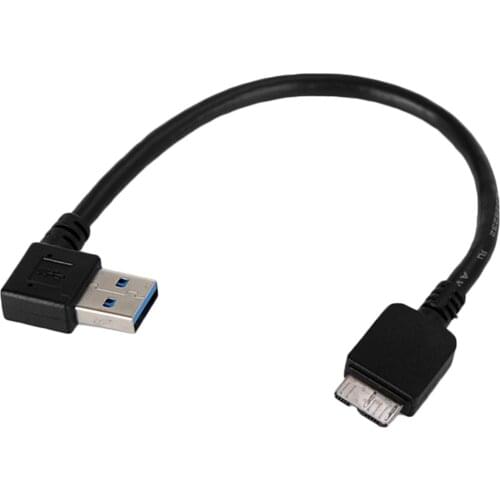 USB 3.0 A Angled 90 Degree to Micro B Data Cable External Hard Drive Disk HDD High Speed SSD Data Cord