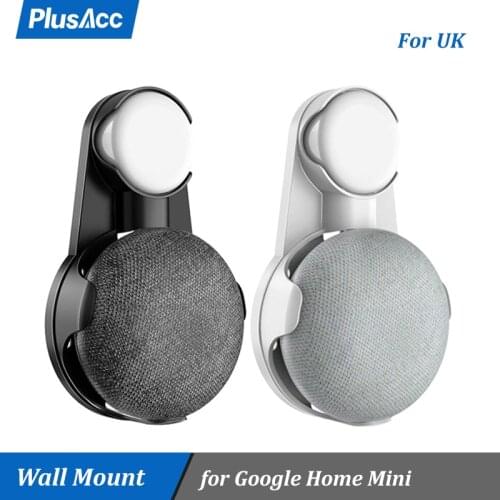 UK Plug Outlet Wall Mount For Google Home/Nest Mini Voice Assistant Plug Holder Bracket In Kitchen Bedroom Portable Audio Stand