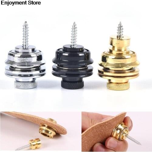 NEW 1Pcs Guitar / Bass Strap Lock Strap Lock Straplock Button Silver/Gold/Black Guitar Parts Accessories