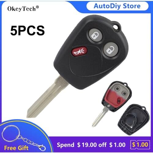 OkeyTech 2+1 Button Remote Control Car Key Shell Case Replacement for SAAB 9-7X 9-7 SFU1008552 Auto Key Accessories Uncut Blade