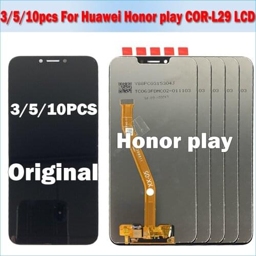 3/5/10pcs Original For Huawei Honor Play LCD Display Screen Touch Panel Digitizer COR-AL00 For honor play COR-L29 LCD With Frame
