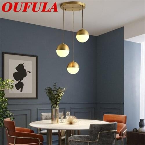 OUTELA Modern Pendant Lights Copper 220V 110V Contemporary Home Creative Decoration Suitable For Dining Room