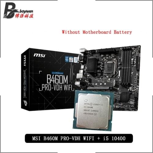 Intel Core i5 10400 CPU + MSI B460M PRO VDH WIFI Motherboard Suit With integrated graphics card LGA 1151 New but without cooler