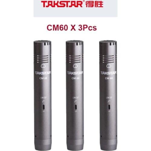 3 Pcs/Lot Takstar CM-60/CM60 Professional Recording Microphone Condenser Microphone For Musical Instrument On-Stage Performance