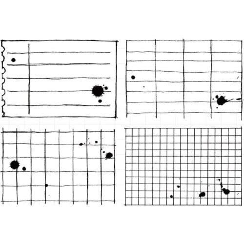 CLEAR STAMP Grid background DIY Scrapbook Card album paper craft silicon rubber roller transparent stamps 166