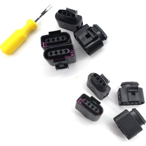 8X Ignition Coil Connector Repair Kit Harness Plug + Tool for Audi VW 4B0973724
