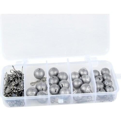 Fishing Weights Sinkers Kit Quick Insert with Tackle Box Fishing Accessories