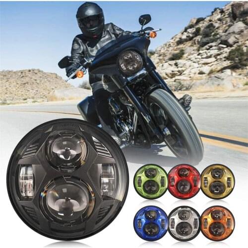 5.75 Inch LED Headlights Osram LED Round Headlamp for Iron 883 Sportster Dyna Triple Wide Glide Low Rider Motorcycle