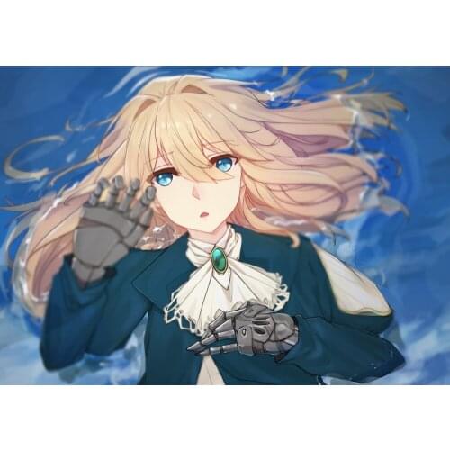 Cross Stitch DIY Painting Violet Evergarden 5D Diamond Home Decor Japanese Anime Role Embroidery Wall Artwork Full Round Drill