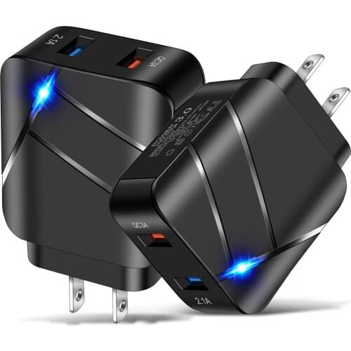 28w Usb Charger For Iphone Fast Charging, Suitable For Wall-mounted Adapter Eu Us For Iphone Samsung Huawei Charging Charger