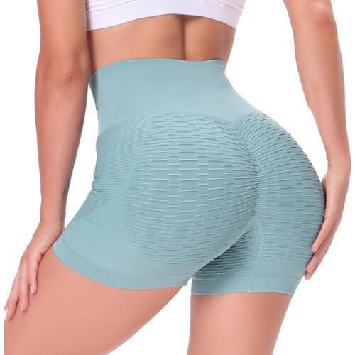 Jacquard Women Yoga Shorts Fitness Push Up Trainning Running Qucik Dry Sportwear Shorts Casual Sport Cycling Shorts Female #G3