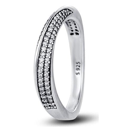 Ring Elegant Waves Rings For Women Anillos Mujer Bague 925 Sterling Silver 925 Jewelry bijoux Femme Joyas Plata