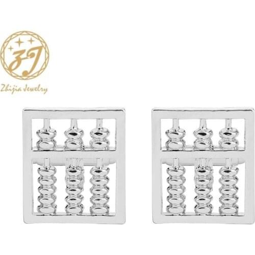 Zhijia European and American style creative abacus design unique cufflinks for men suit accessories new arrival