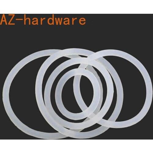 1mm, 2mm, 3mm Thick, Waterproof, Gas and Oil Proof, White Silica Gel 0-ring, Wholesale 20Pcs