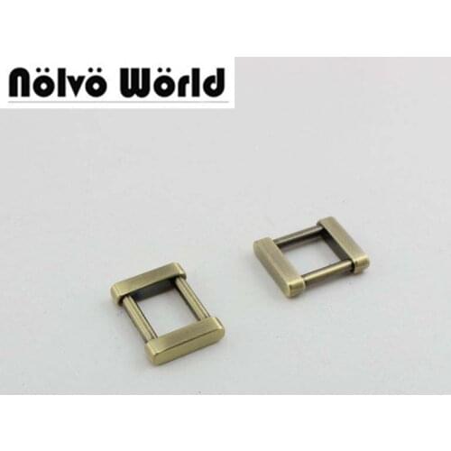 100pcs 5colors zinc alloy bags metal fitting hardware accessories square buckles welded buckle for DIY making connector