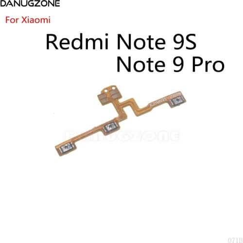 10PCS/Lot For Xiaomi Redmi Note 9S / Note 9 Pro Power Button Switch Volume Button Mute On / Off Flex Cable