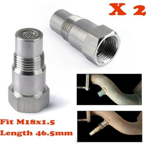 2pcs Oxygen Sensor Spacer Adapter Bung Catalytic Converter Fix Check Engine Light