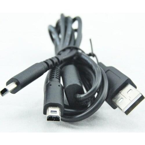 DHL shipping 2 in1 USB Data Power Cable Cord Charging Cables For Nintendo For ND SL For ND Si LL For 3DS For 3DSXL