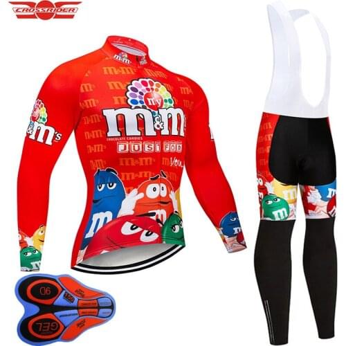 2021 Funny Cycling Jerseys Set Bicycle Wear Clothes Bike Clothing Ropa Ciclismo MTB Uniform Quick-Dry Mens Long Maillot Culotte