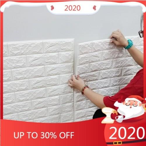 Brick pattern 3d stereo wall stickers living room bedroom warm self-adhesive self-adhesive wallpaper waterproof foam sticker