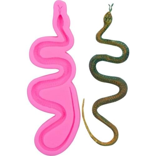 3D Three-dimensional Halloween Horror Snake Tricky Toy Fondant Cake Silicone Mold Clay gypsum glue mould