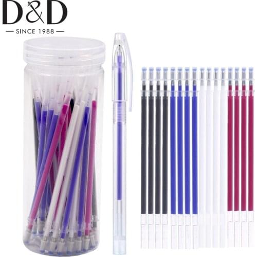 4Pcs Heat Erasable Fabric Marking Pen Heat Erase Pens with 50pcs Refills with Storage Box for Quilting DIY Tailoring Accessories