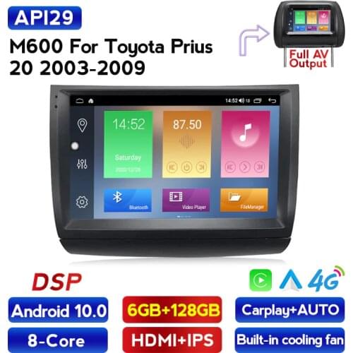 MEKEDE IPS DSP Autoradio For Toyota Prius 20 2003-2009 6GB 128GB Android 10 Auto navigation carplay 4g net no dvd 2 din audio