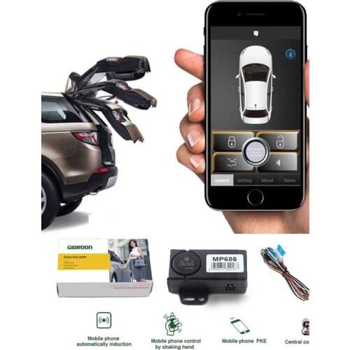Auto products car alarm Automatic Trunk Opening car sticker remote central locking autostart car security central lock APP Open