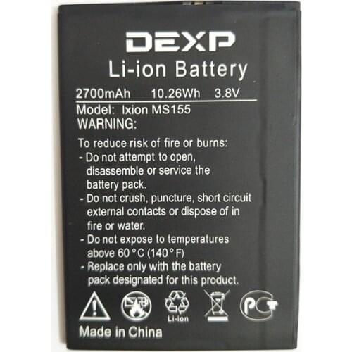 AZK High qaulity New 2700mAh Ixion MS155 Battery for DEXP Ixion MS155 COIL Mobile Phone +track code