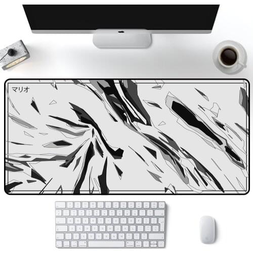 White Mousepad Art Mats 3 Mm Slipmat 900x400 Mouse Pad Xl Non-slip Mat Deskmat Home Office Carpet Substrate on The Table for Pc