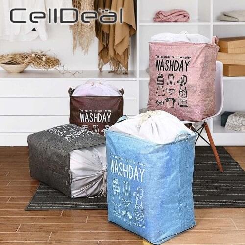 75L Large Laundry Basket Household Clothes Basket Foldable Dirty Clothes Room Storage Organizer Box Wardrobe Arrangement Basket