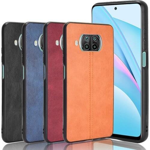 For Xiaomi Redmi Note 9 Pro 5G Case Luxury Calfskin PU Leather lines Hard Back Cover Case For Xiaomi Redmi Note 9T 5G Phone Case